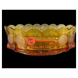 FOSTORIA COIN AMBER BOWL
