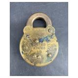 BRASS US STREET LETTER BOX LOCK