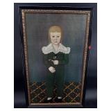 FOLK ART PORTRAIT ON BOARD