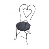 METAL HEART SHAPED BISTRO CHAIR
