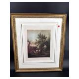 GOAT MILKING PRINT BY ADRIAEN VAN DE VELDE IN