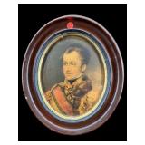 WALNUT CAMEO FRAME SOLDIER PORTRAIT
