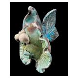 LARGE STUDIO ART POTTERY BLUE FISH SCULPTURE