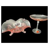2 PC LOT PINK DEPRESSION GLASS