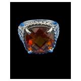 DESIGNER DSMK STAINLESS GEMSTONE RING;