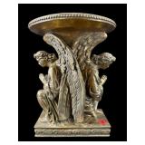 HOLLYWOOD REGENCY GOLD GILDED ANGEL PLANT STAND