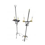 LOT OF 2 METAL FLOOR LAMPS