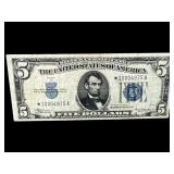 1934 $5 SILVER CERTIFICATE STAR NOTE
