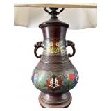 ANTIQUE CLOISONNE LAMP