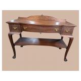 WALNUT CHIPPENDALE 3 DRAWER SERVER