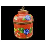 ANTIQUE CLOISONNE LIDDED JAR