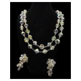 SET OF COSTUME IRIDESCENT BEADED VENDOME N