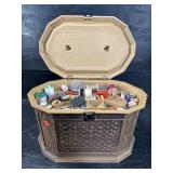 LARGE SEWING BOX WITH CONTENTS