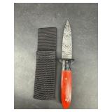 DAMASCUS 7 INCH FIXED BLADE KNIFE
