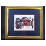 SIGNED AND NUMBERED TIBETAN PRINT IN FRAME