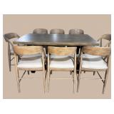 LEGACY CLASSICS BAR HEIGHT TABLE AND 8 STOOLS