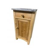 WASH PINE MARBLE TOP COMMODE