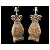 2 DECORATOR PINEAPPLE STYLE LAMPS