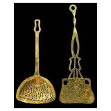 PR OF ANTIQUE BRASS SKIMMERS