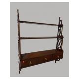 SOUTH HAMPTON SOLID MAHOGANY OPEN WHAT-NOT SHELF