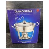 TRAMONTINA STAINLESS STEEL CHAFING DISH IN BOX
