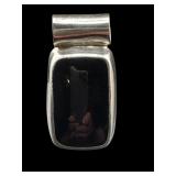 TAXCO MEXICO 950 STERLING SILVER ONYX PENDANT