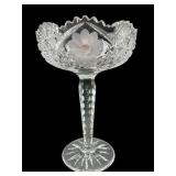 TALL CUT GLASS COMPOTE