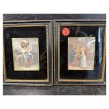 2 EBONIZED FRAMED PRINTS