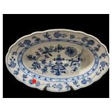 MEISSEN BLUE ONION OVAL MEAT SERVING TRAY