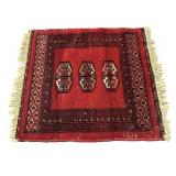 1 FT 9 IN X 1 FT 8 IN ANTIQUE HANDMADE BOKHARA RUG