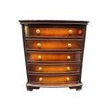 TALL TABLE TOP 4 DRAWER WOODEN JEWELRY BOX