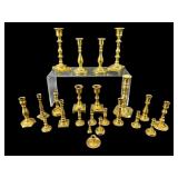 LOT OF 23 ANTIQUE MINIATURE CANDLESTICKS