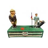 CAST IRON BIRDIE PUTT MECHANICAL BANK