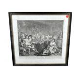 ENGRAVING OF THE TAVERN SCENE BY WILLIAM HOGARTH