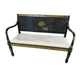 EBONIZED ADAMS STYLE CANE BACK SETTEE