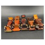LOT OF 5 WOODEN MODEL CARS