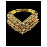 2 STERLING SILVER STACKABLE CZ RINGS
