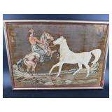 ANTIQUE FRAMED TAPESTRY