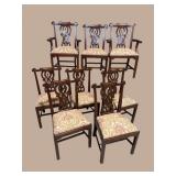8 SOLID MAHOGANY CHIPPENDALE CHAIRS