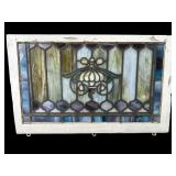ANTIQUE STAINED LEADED GLASS WINDOW