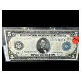 1914 LARGE $5 BLUE SEAL NOTE