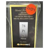 ONE QUARTER GRAIN PLATINUM BULLION CARD
