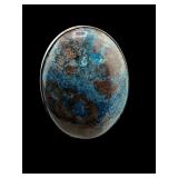 DESIGNER JAY KING HEAVY STERLING AZURITE RING;