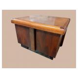 LANE MCM WALNUT 2 DOOR TABLE