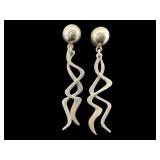 PR OF LONG STERLING DANGLE EARRINGS