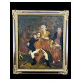 SOLDIERS RETURN PAINTING ON BOARD