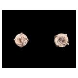 PR OF 14K 3.05 TCW. DIAMOND STUD EARRINGS