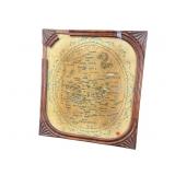 EARLY 18TH CENT. ENGLISH CHANNEL NEEDLEPOINT MAP