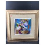 LEE WHITE MIXED MEDIA PAINTING IN FRAME