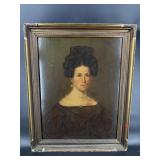 19TH CENT. OIL ON BOARD PORTRAIT